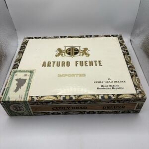Vintage Arturo Fuente Imported Cigars Box Curly Head Deluxe Empty
